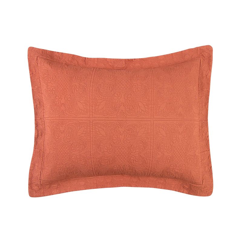 C&F Home 20" x 26" Terra Cotta Matelasse Standard Sham