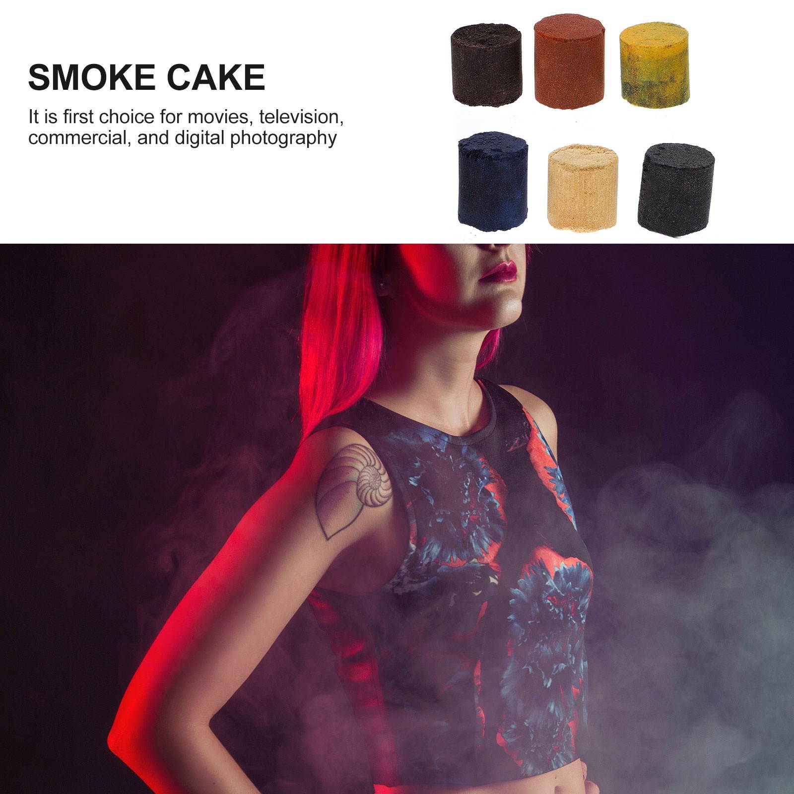 6pcs Smoke Cake Sturdy Premium Smoke Cake Smoke Props Smoke Pill for Stage Party