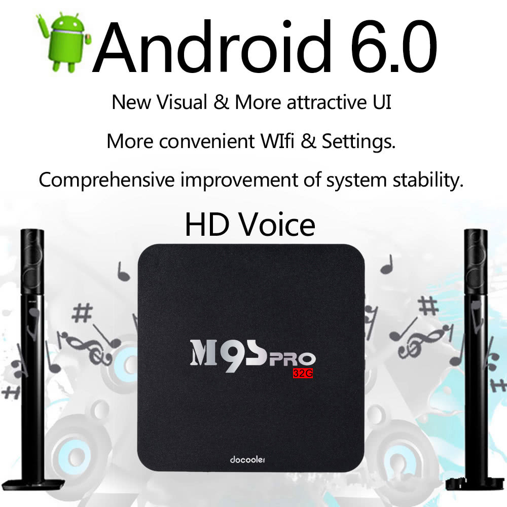 Docooler M9S-PRO Smart Android 6.0 TV Box Amlogic S905X 3G / 32G