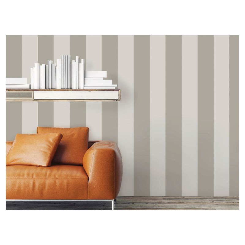 Devine Color Suit & Tie Peel & Stick Wallpaper Brown/Whie