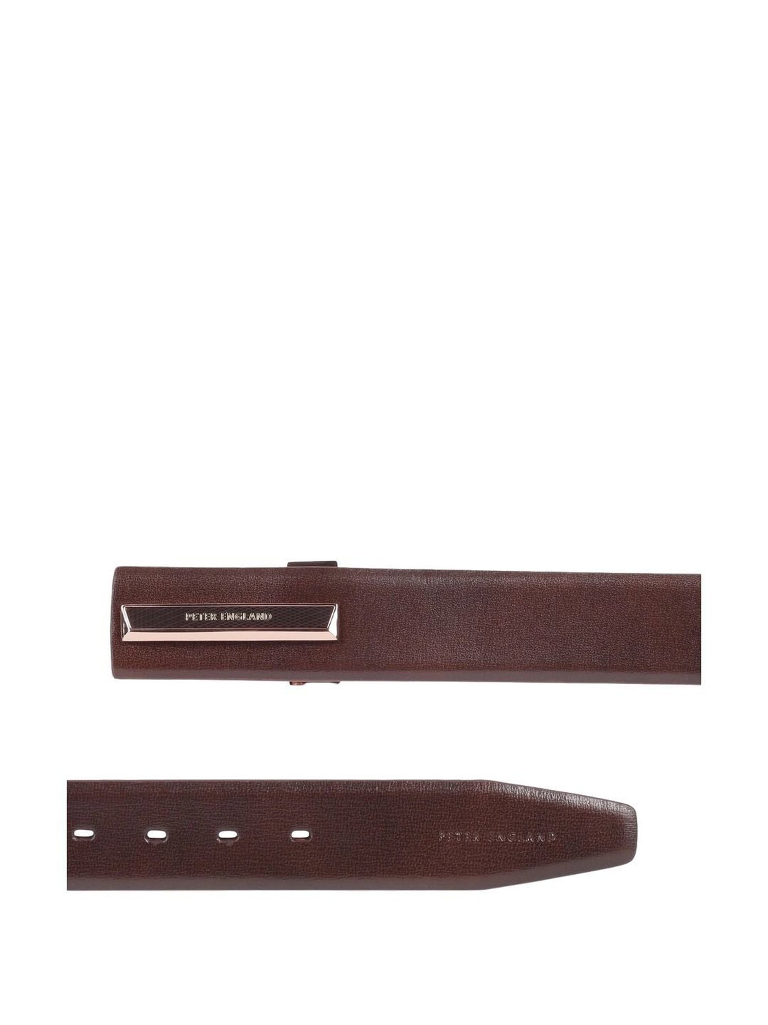 Peter England Brown Leather Waist Belt For Men