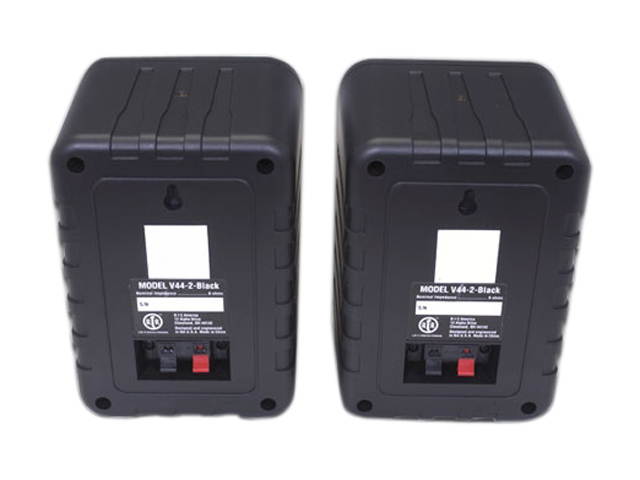 BIC America RtR V44-2 Shielded Indoor/Outdoor Speakers, Pair, Black