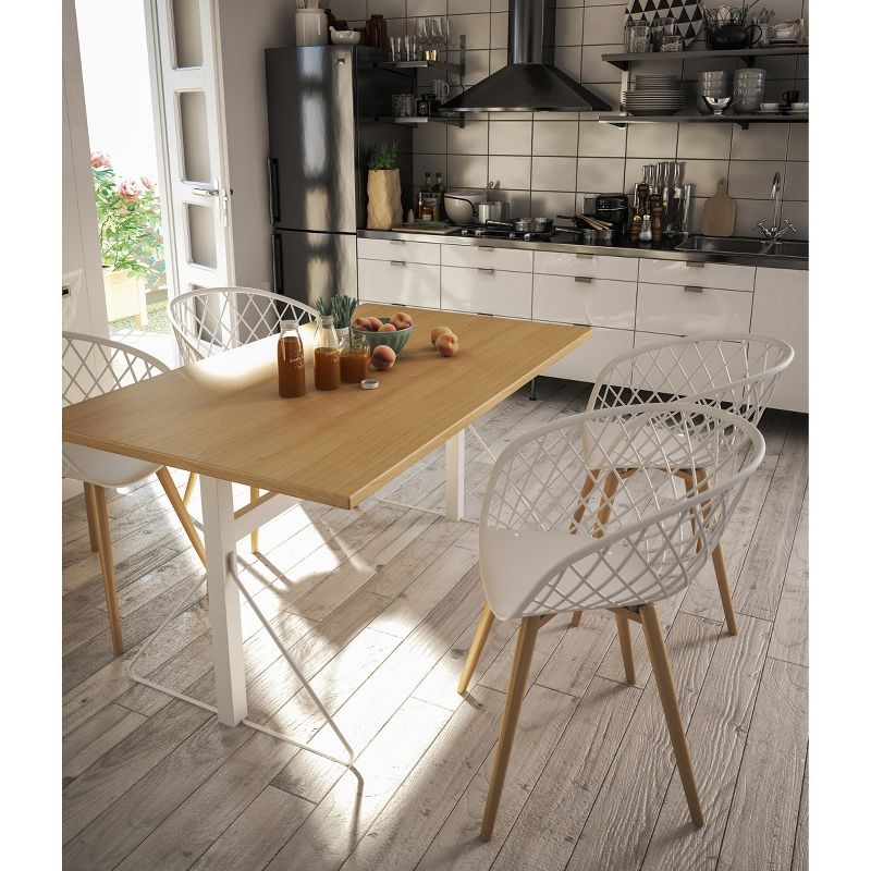 Set of 2 Kurv Chair White - Jamesdar