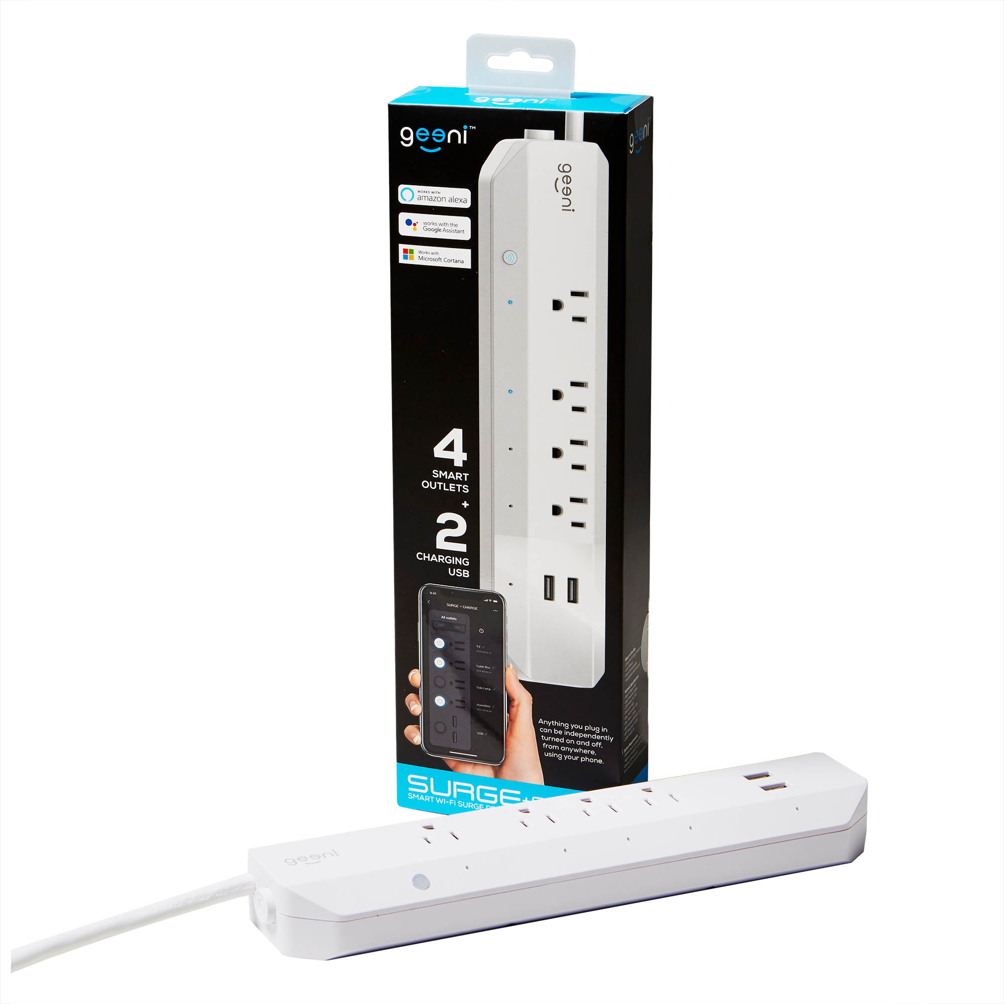 Geeni SURGE Smart Wi-Fi 4 Outlet & 2 USB Surge Protector