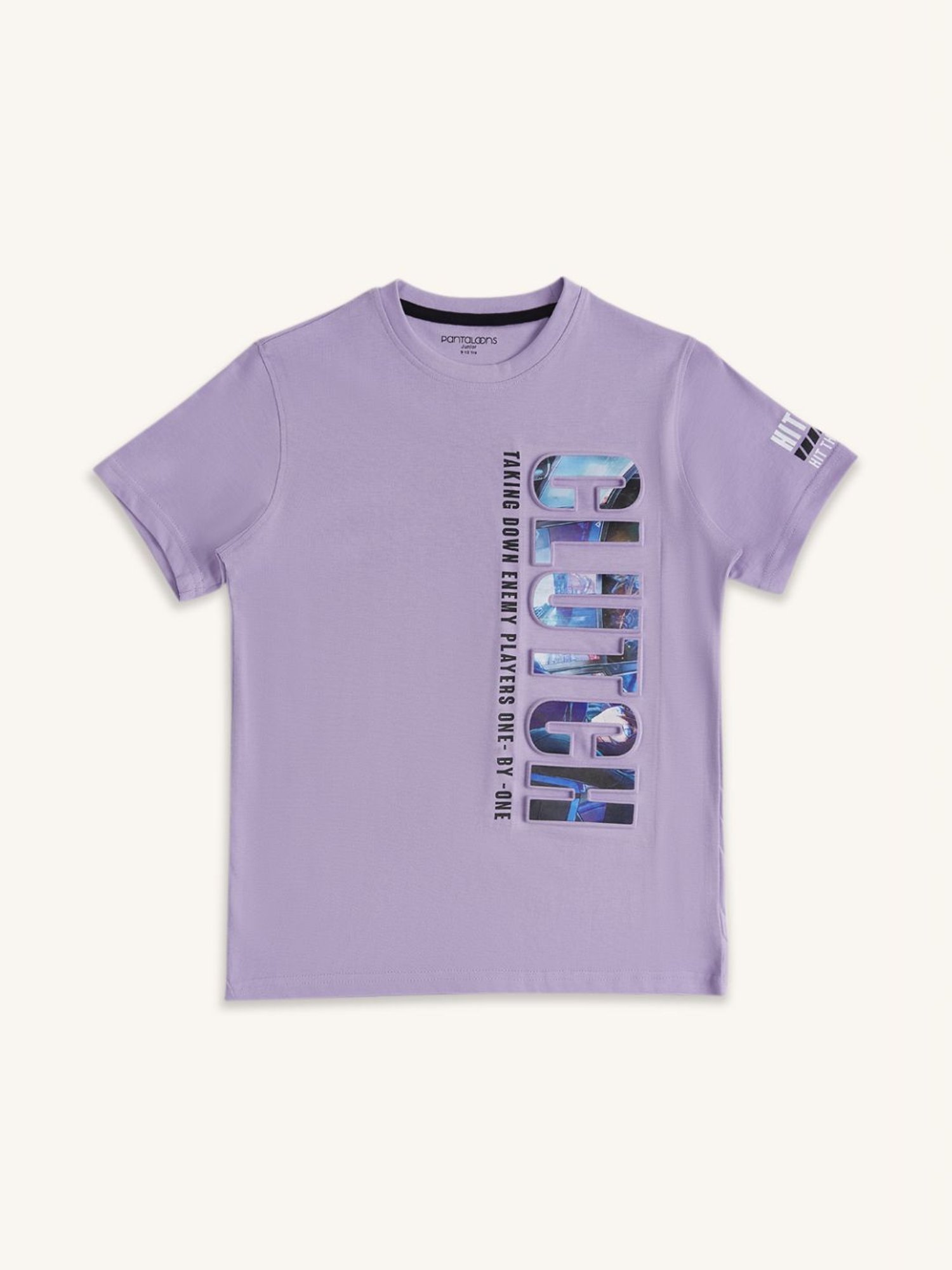 Pantaloons Junior Lilac Cotton Printed T-Shirt