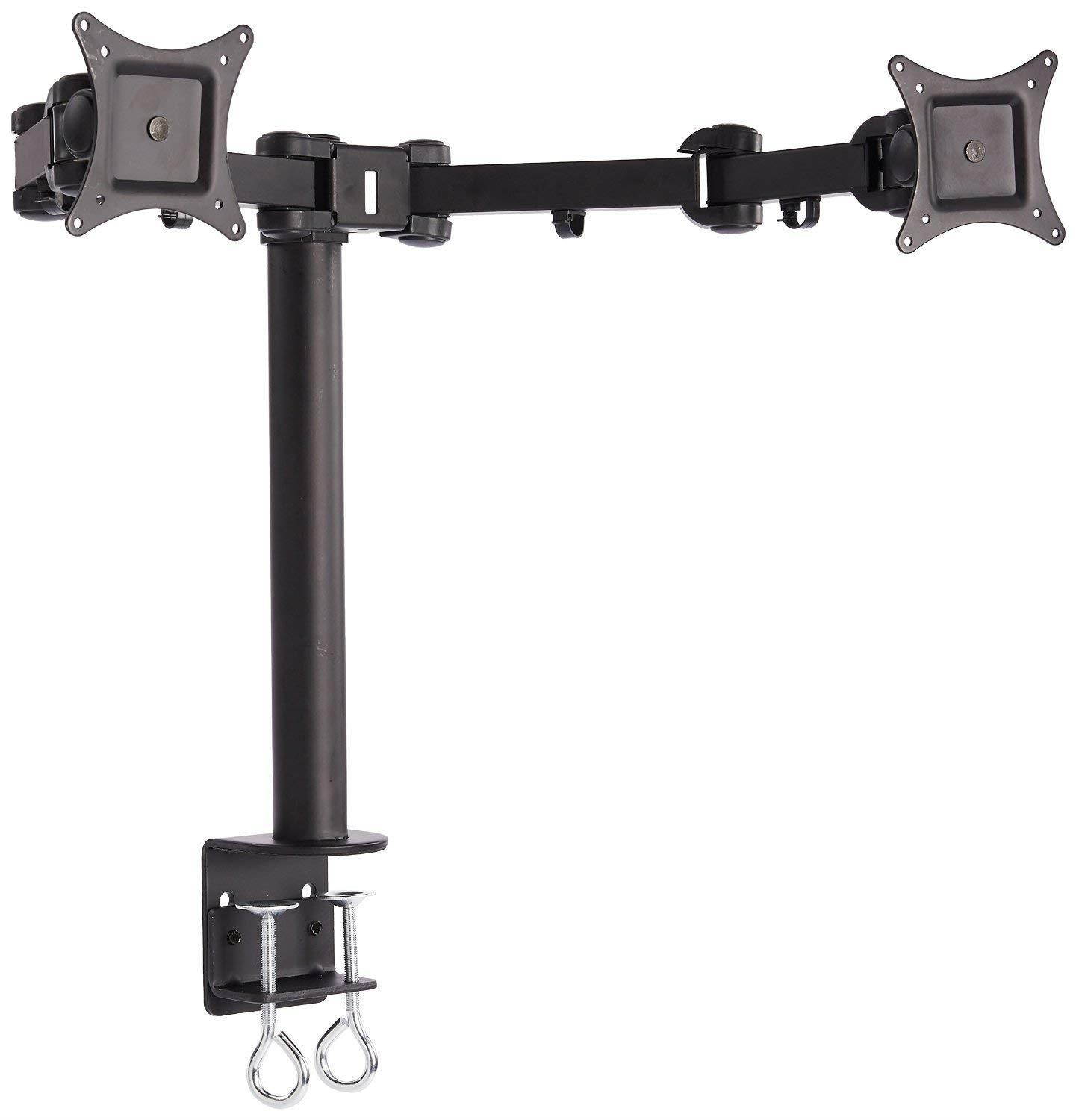 Dayton Audio Shadow Mount DESKARM-D Articulating Desktop Dual LCD Monitor Mount 13"-27"