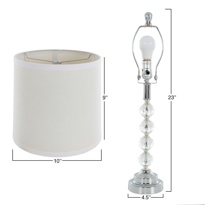 Set of 2 Table Lamps Faceted Crystal Balls (Includes LED Light Bulb) - Yorkshire Home