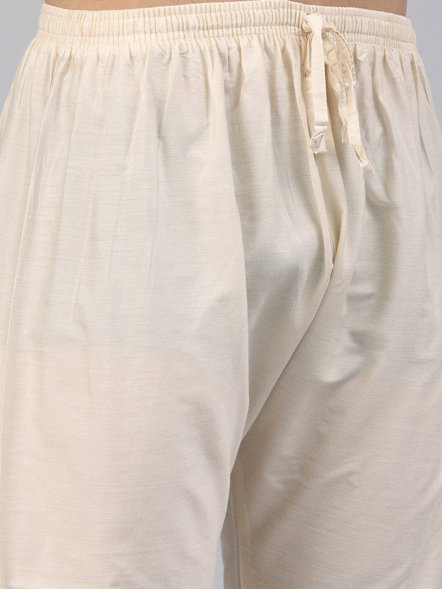 Manthan Navy & Cream Regular Fit Kurta & Pyjamas Set