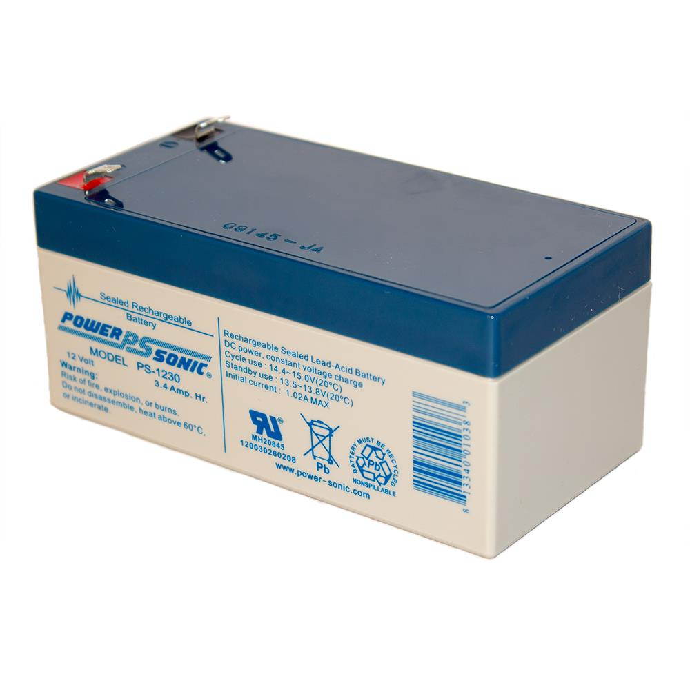 PS-1230 Replacement Battery 12 Volt 3.4Ah F1 Terminals