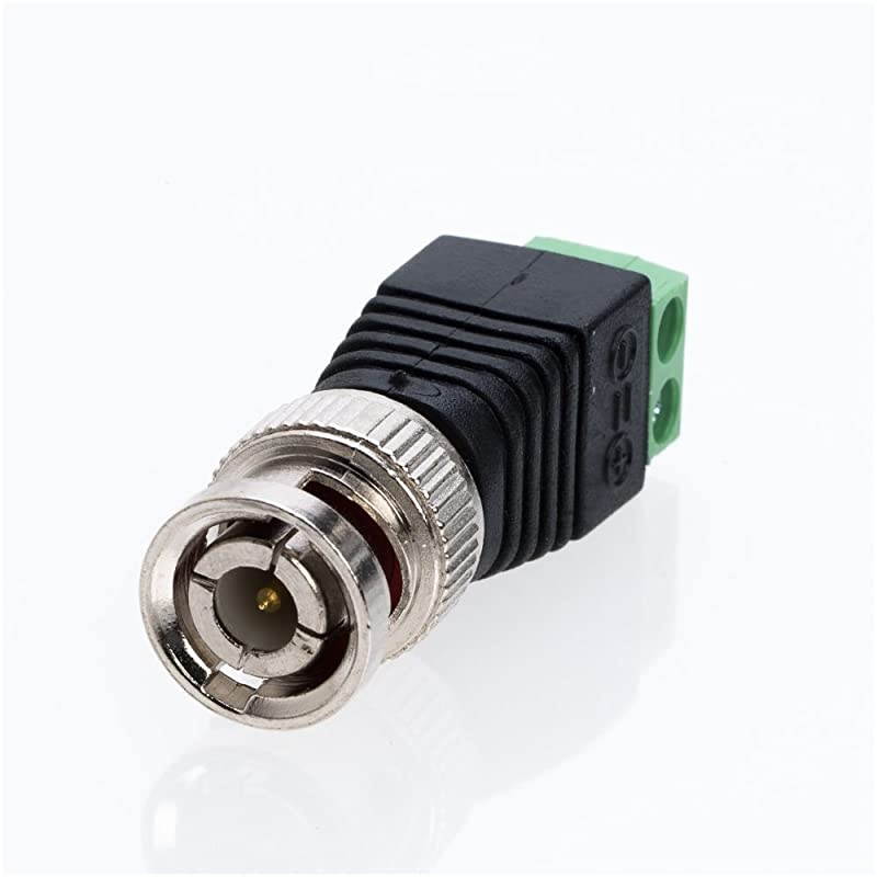 Male Balun Connector for Coax CAT5 to CCTV Surveillance Video Camera - Choose a Pack of 10/20/30/50/100 Units (30)