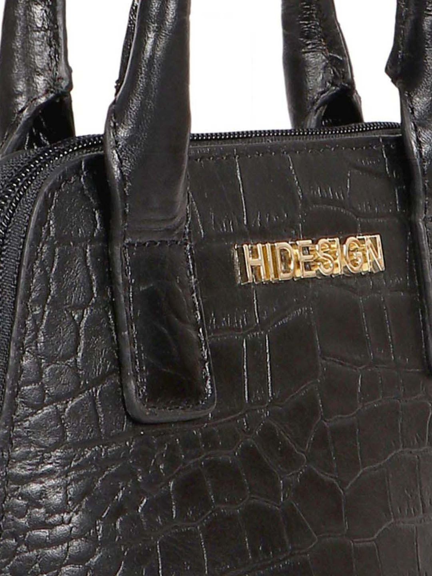 Hidesign Mothers Day Madre 01 Black Textured Small Handbag