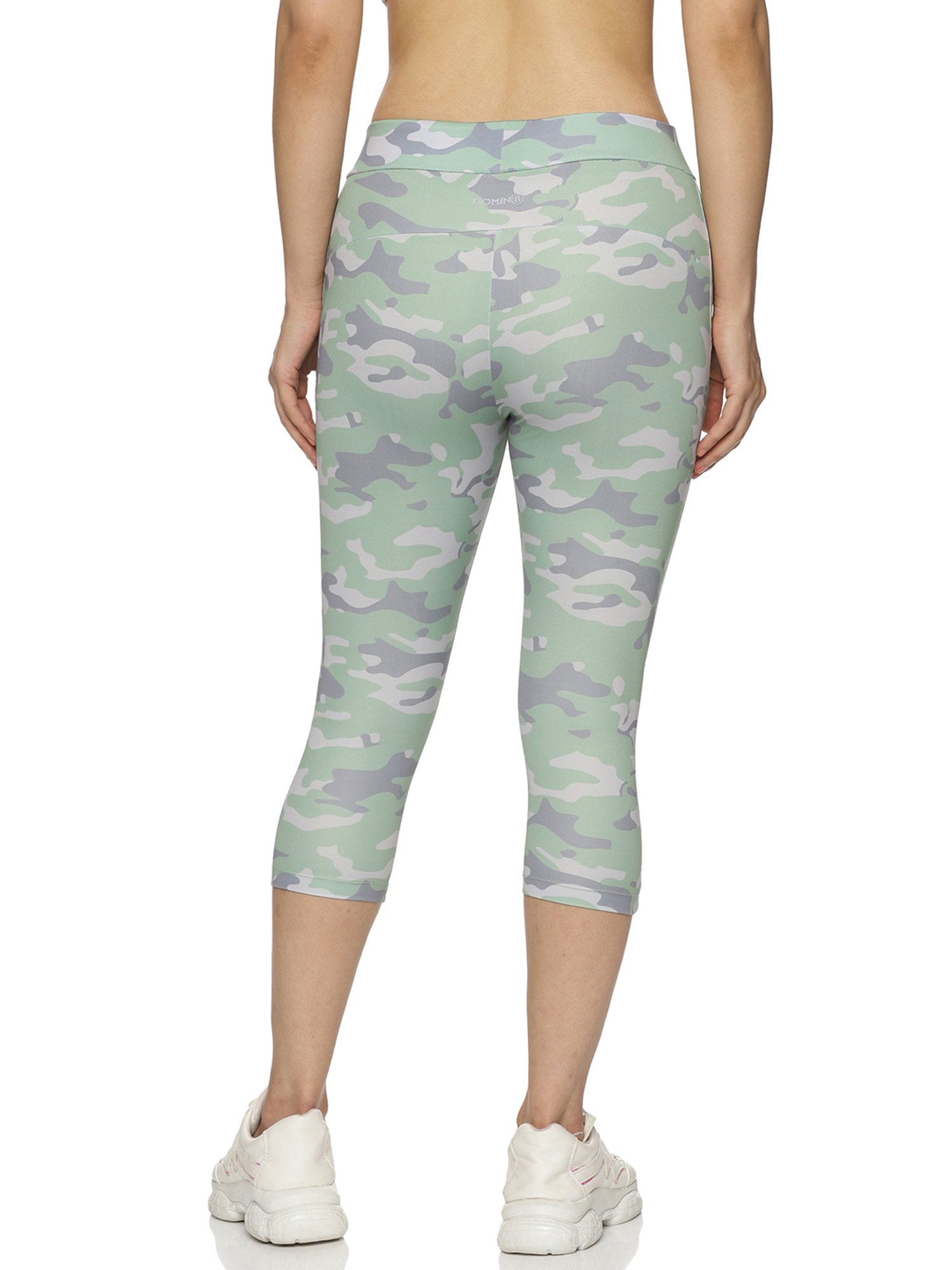 Domin8 Women Camouflage Slim-Fit Elasticated Capris