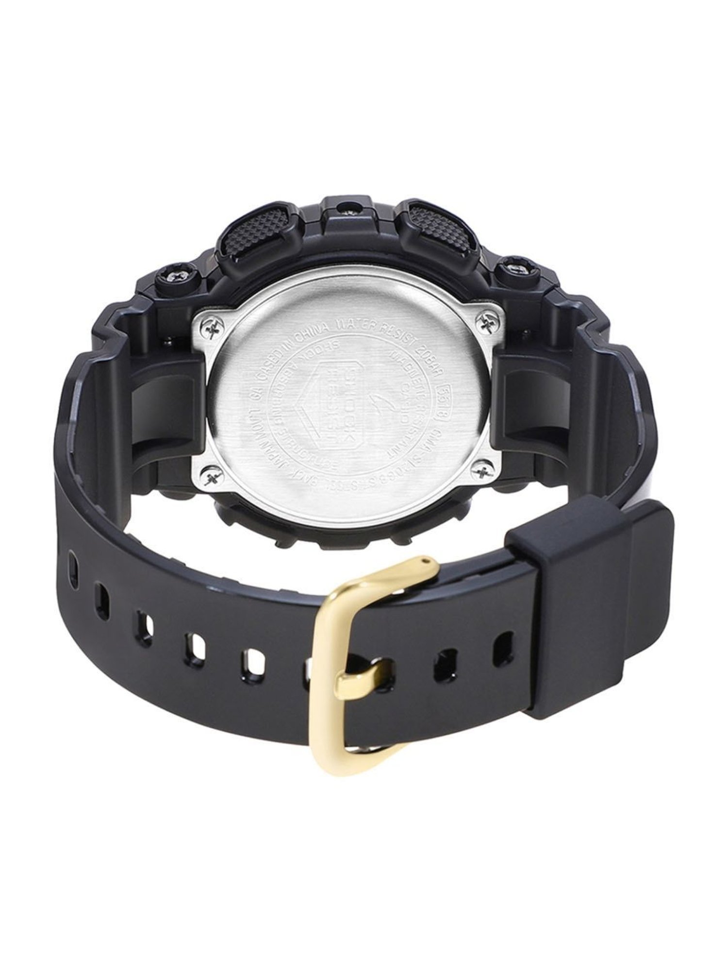 Casio G-Shock GMA-S120GB-1ADR Gold-Silver Analog-Digital Dial Black Resin Strap Women's Watch G1287