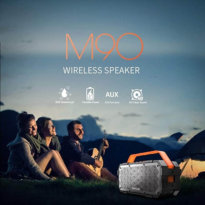 Bluetooth Speaker  M90 Portable Bluetooth Speaker with 30W Stereo Sound and Deep Bass 1300Min Playtime and Bluetooth50 100ft Wireless Range Support TF CardAUX Builtin Mic for Home Get