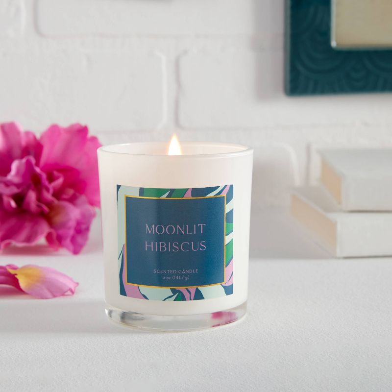 5oz Glass Jar Moonlit Hibiscus Candle - Opalhouse™