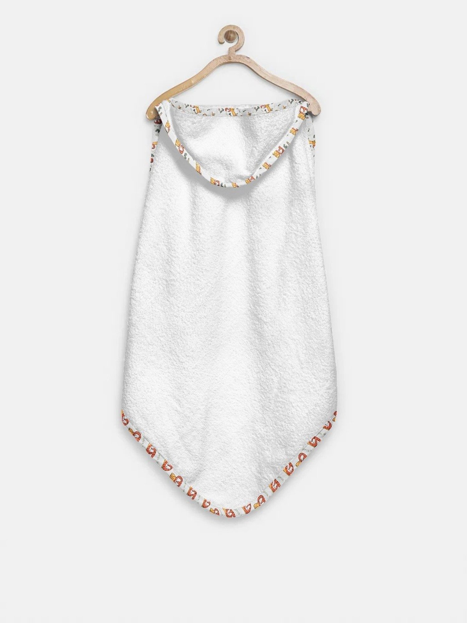The Baby Atelier White Cotton Hooded Towel Set