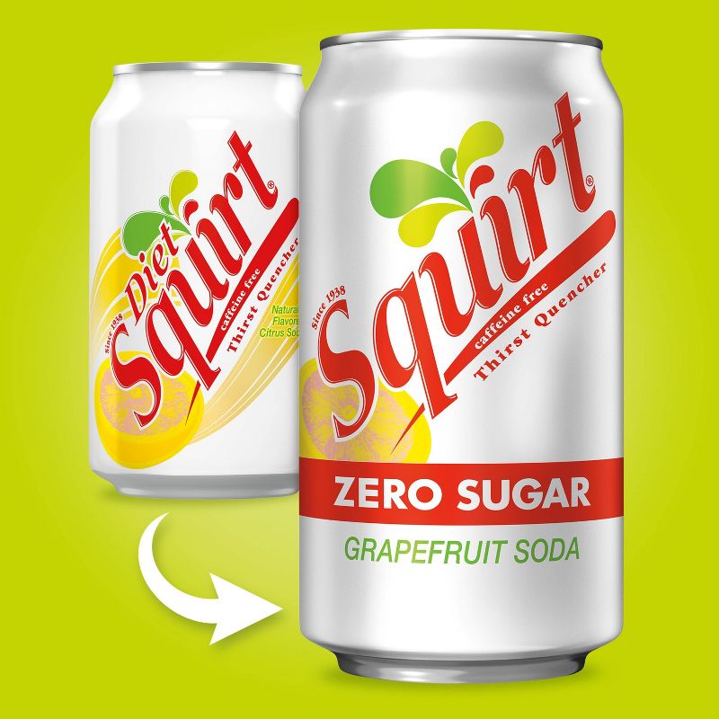 Squirt Zero Sugar Grapefruit Soda - 12pk/12 fl oz Cans