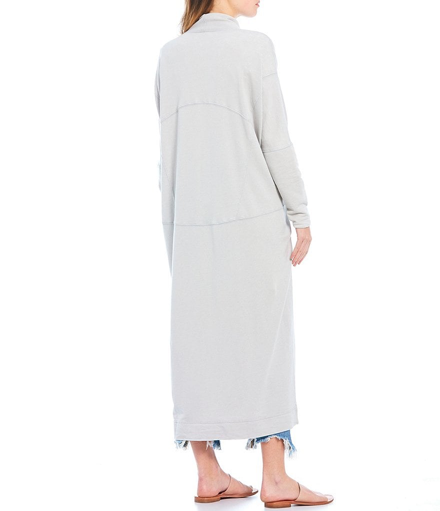 A Loves A Round Neck Long Bishop Sleeve Rib Knit Sweater