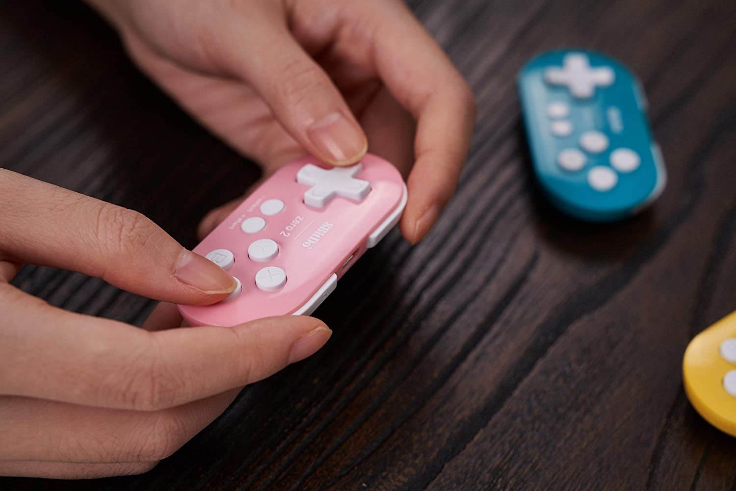8Bitdo Zero 2 Bluetooth Key Chain Sized Mini Controller for Nintendo Switch, Windows, Android and macOS (Pink Edition)