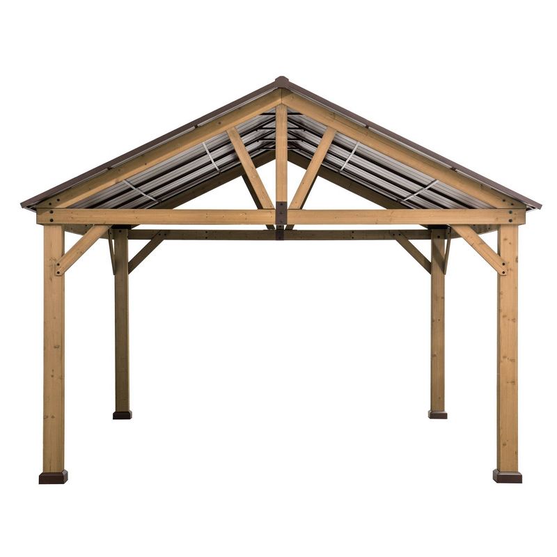 8.5' Elysium Attached Louvered Pergola - Vita