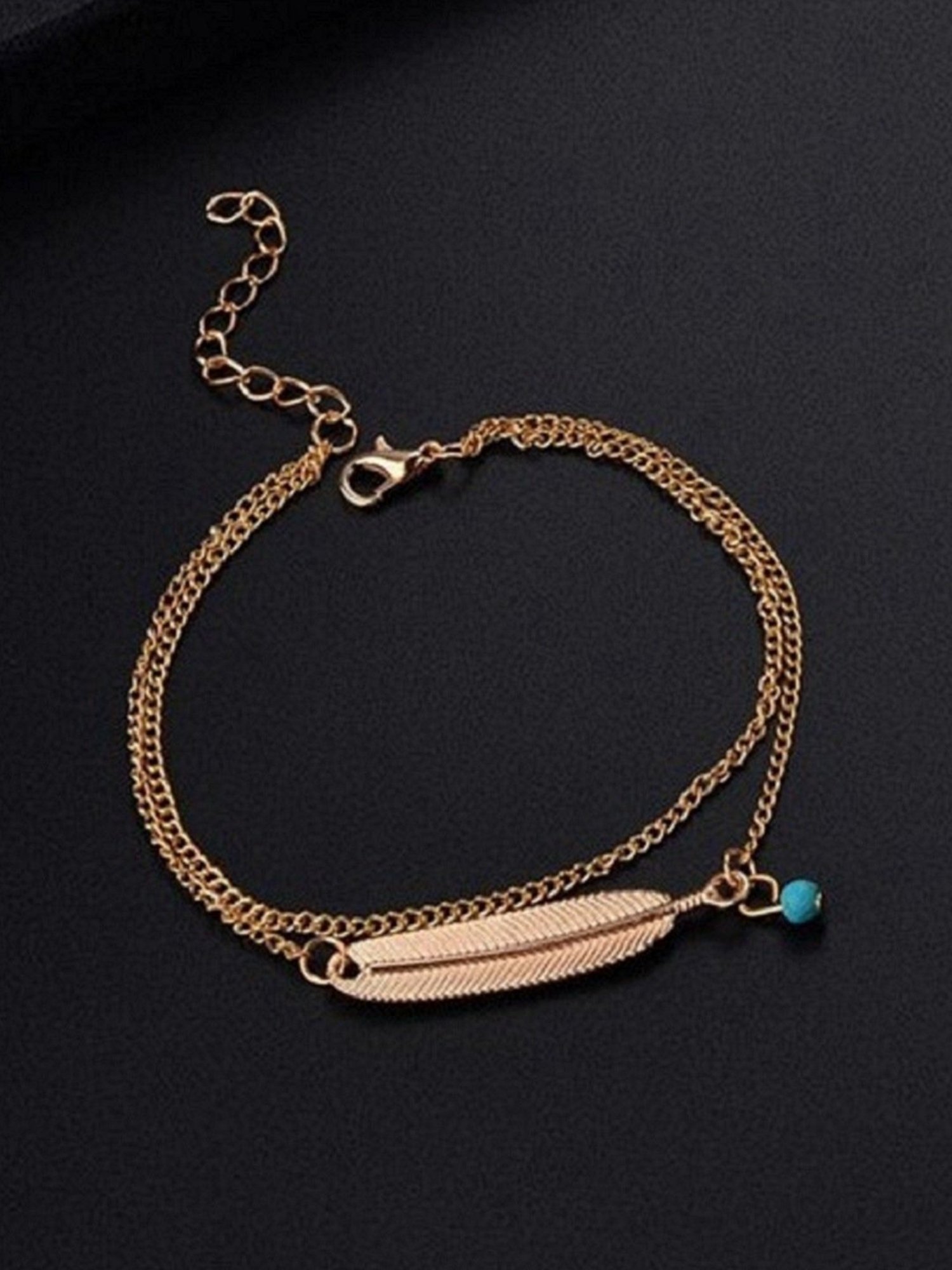 Abdesigns Gold-Plated Handpaint Wedding Doli Barat Bridal Anklets