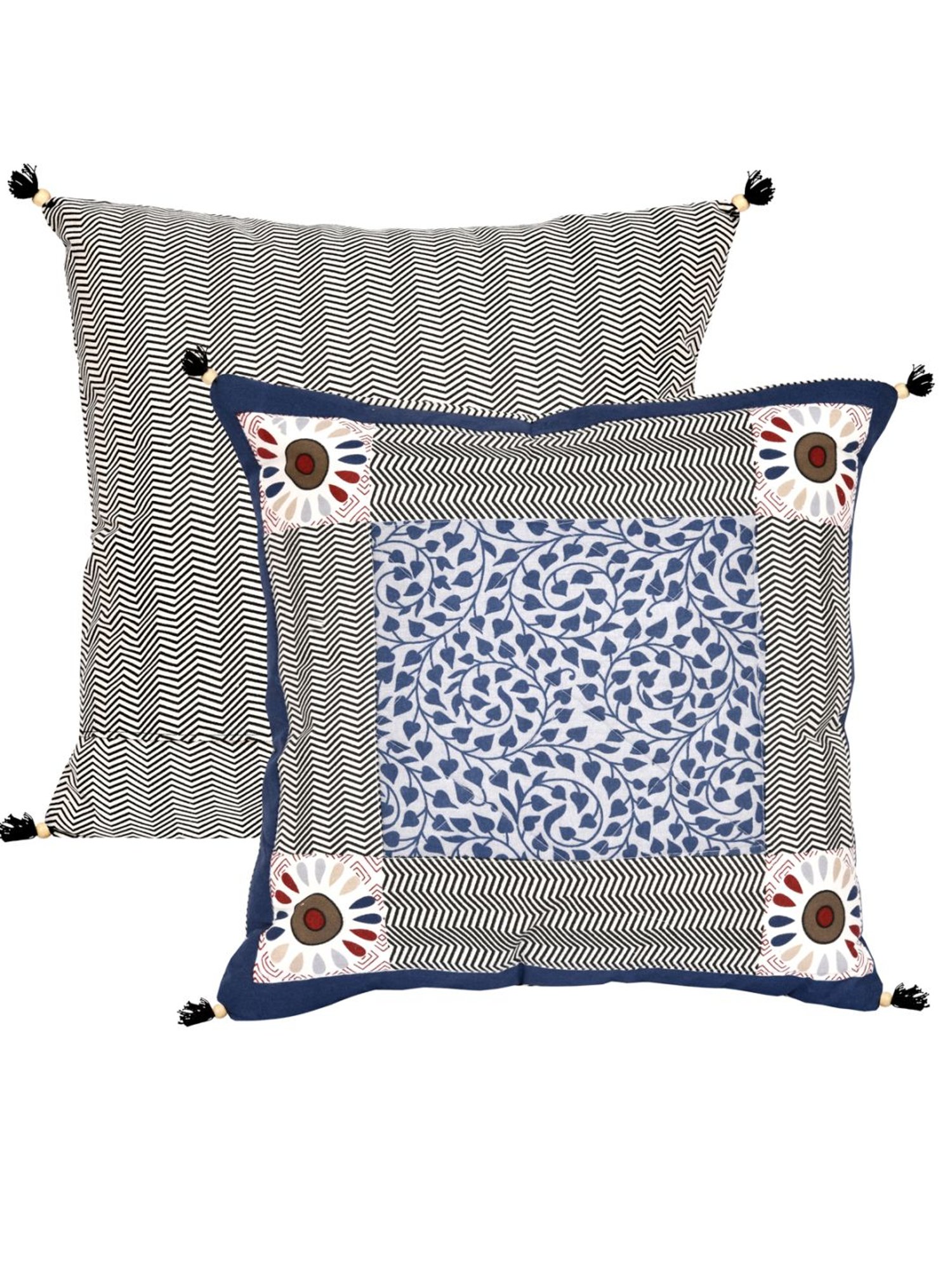 Living Roots Multicolor Cotton Cushion Covers - Set of 5