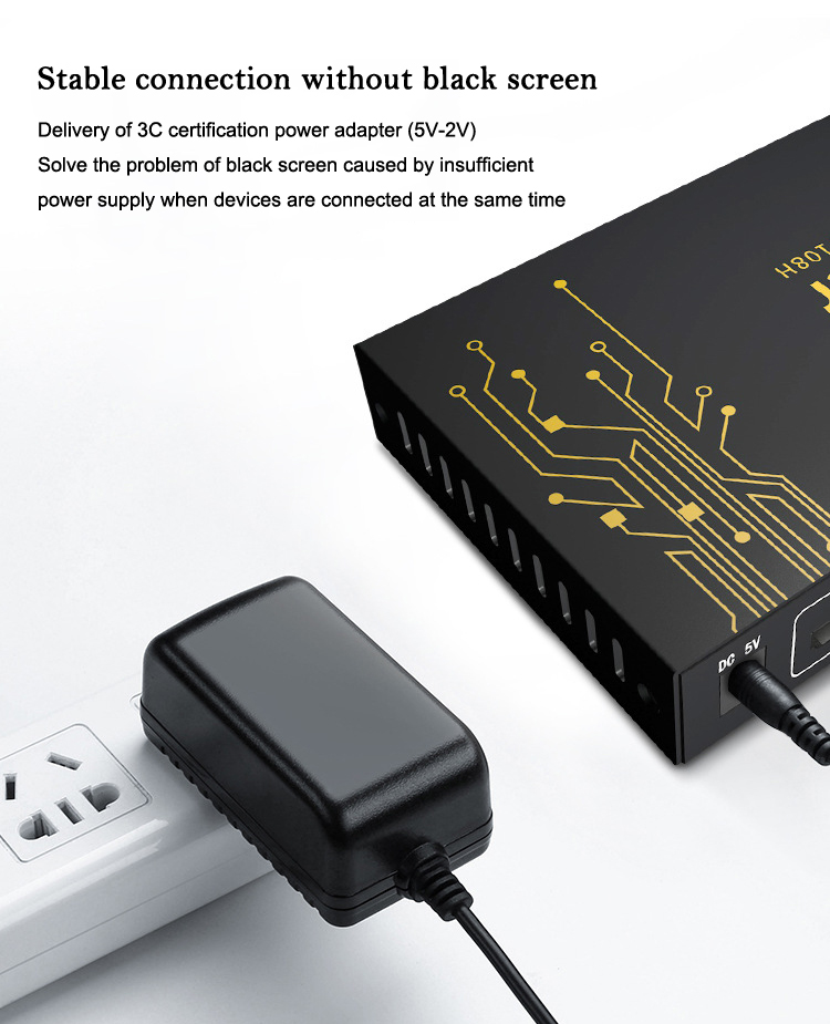 8 In 1 Out 4K 60HZ HDMI Switch 8x1 4096x2160/3840x2160@60HZ 4:4:4 HDMI 2.0 Switcher Audio Video Converter for PS3 PS4 XBOX DVD PC To TV HDTV Monitor or Projector with IR Remote Control