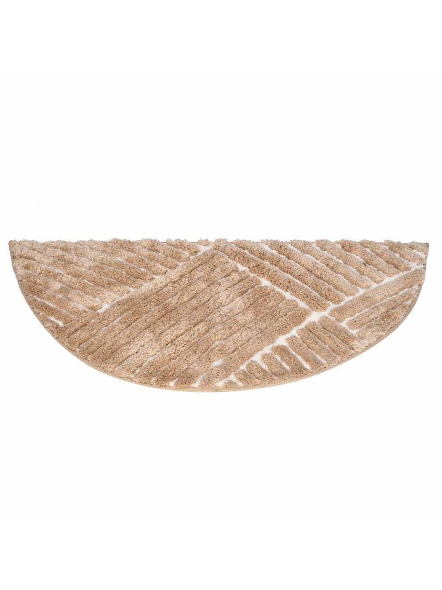 @home Brown Polyester 800 GSM D Shaped Anti Skid Bath Mat