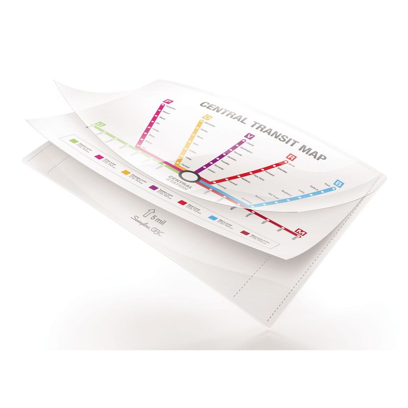 Swingline GBC EZUse Thermal Laminating Pouches 5 mil 11 1/2 x 9 100/Box 3200716