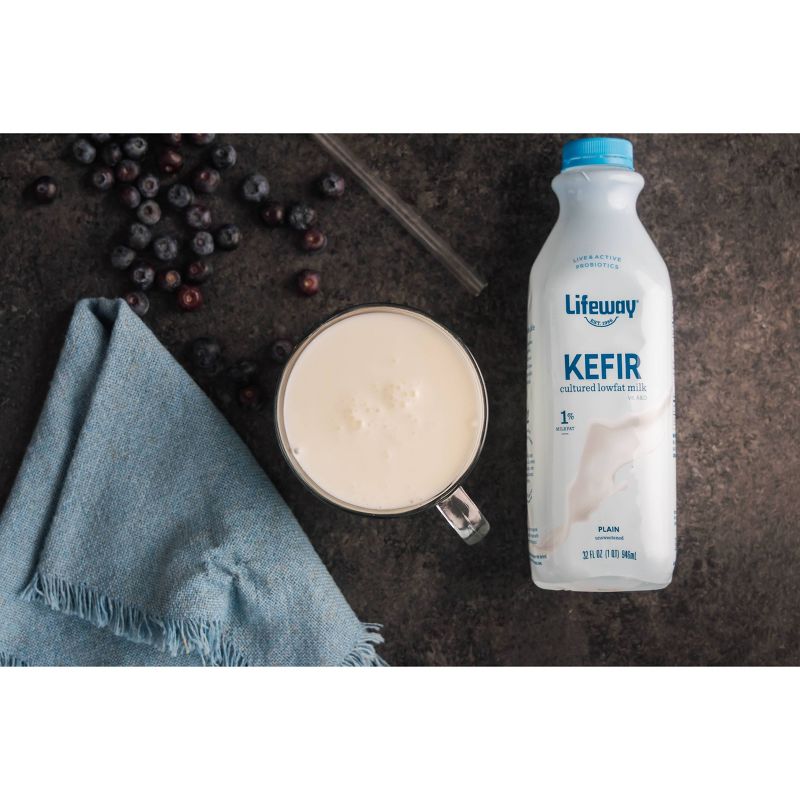 Lifeway Kefir Plain Low Fat Milk Smoothie - 32 fl oz