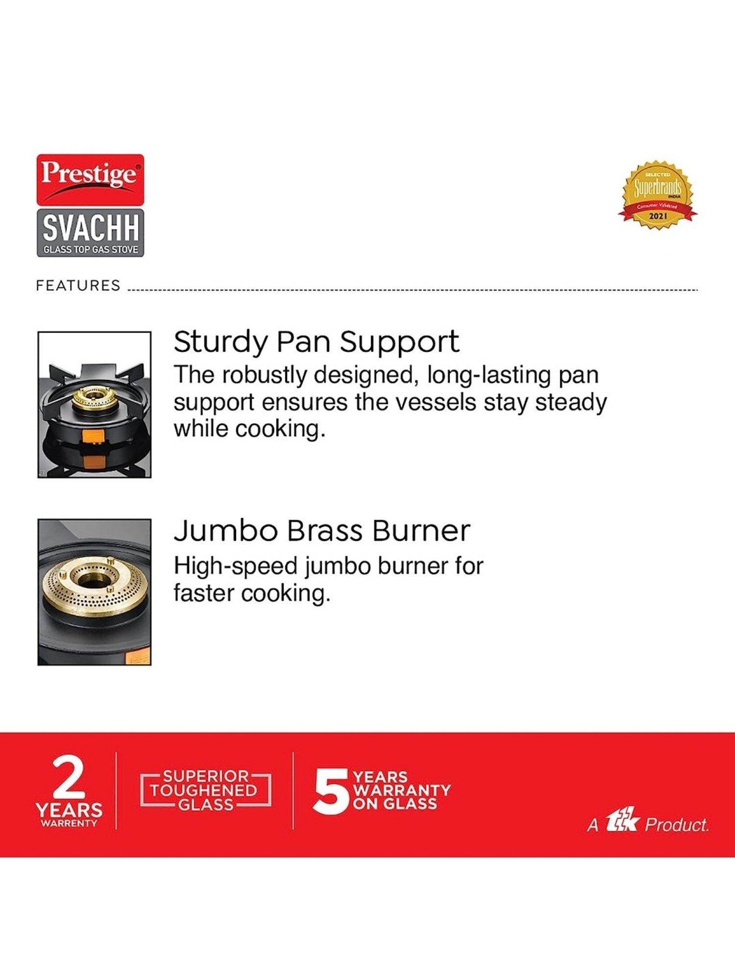 Prestige PIC 16.0 Plus 1900W Induction Cooktop (Black)