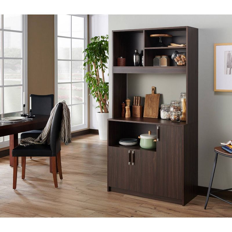 72" Daywood Kitchen Pantry Cabinet White - Room and Joy