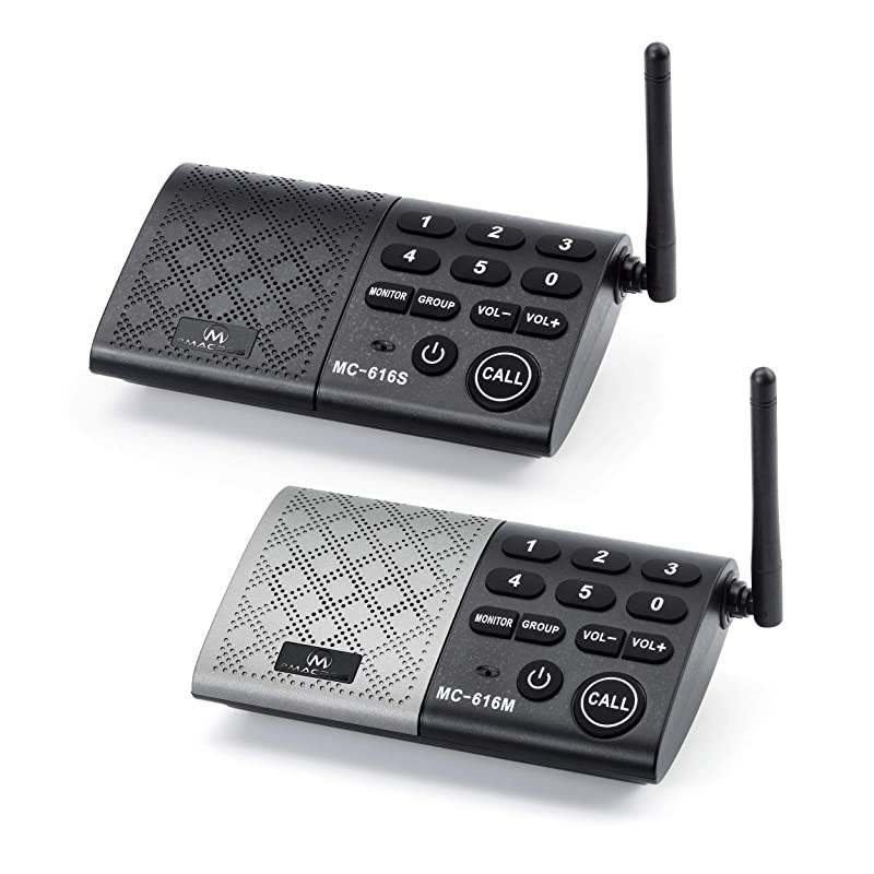 Portable Wireless Intercom System 1000 feet Full Duplex Intercom System for Home and Office,Room to Room Intercom, Home Communication System