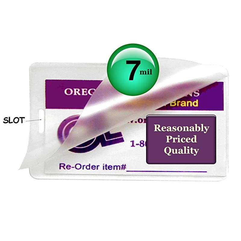 7 Mil Luggage Tag Laminating Pouches with Slot Pkg of 500 212 x 414 Clear