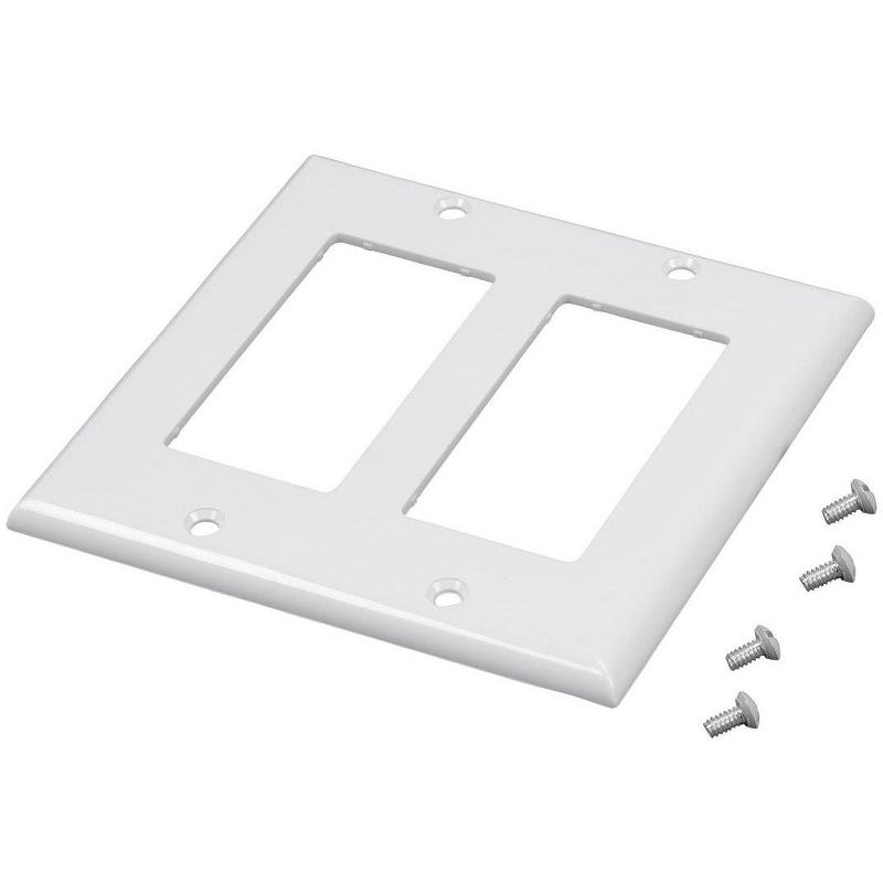 Franklin Brass Classic Beadboard Double Duplex Wall Plate White