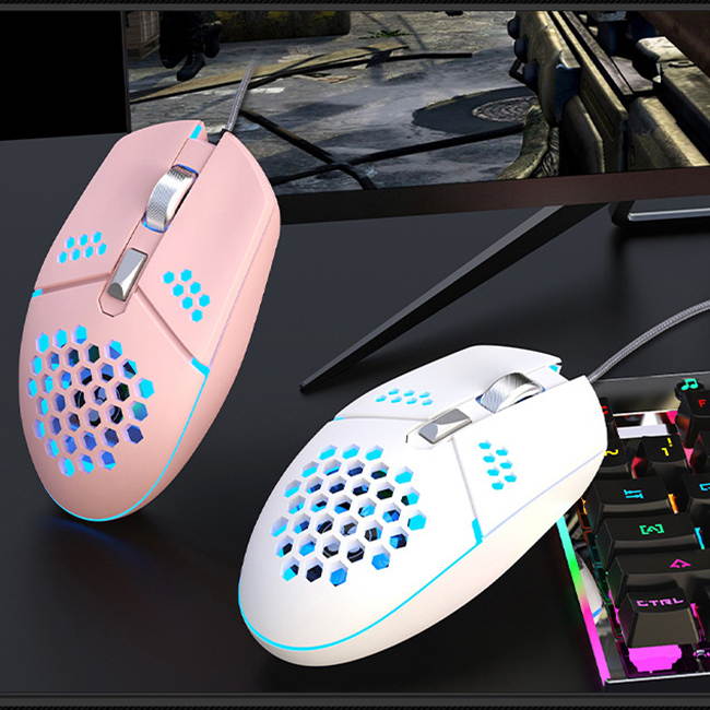 Cooling Mouse Optical Gaming Mice 2400dpi 6 Buttons USB Wired Mouse