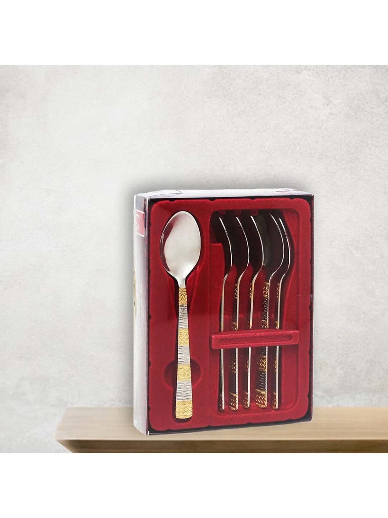 Sumeet S.S.Big Serving&Cooking Spoon Set-5pc(1 Turner,1Serving Spoon,1Skimmer,1Basting Spoon,1Ladle)