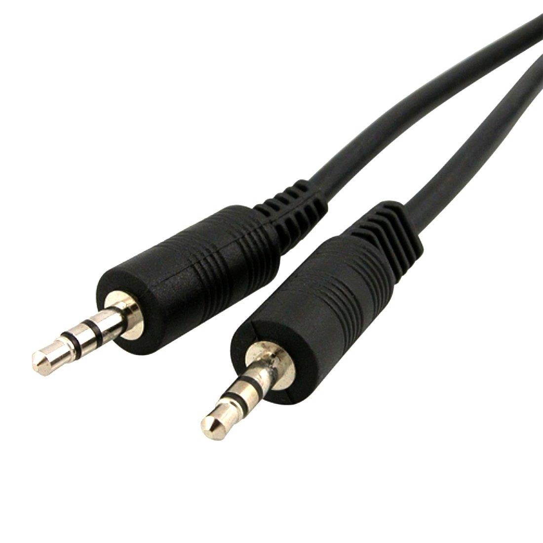 Cables Unlimited 6 feet 3.5mm Male to Male Stereo Audio Cable with nickel plated Plugs for DVD players, laptops, portabl