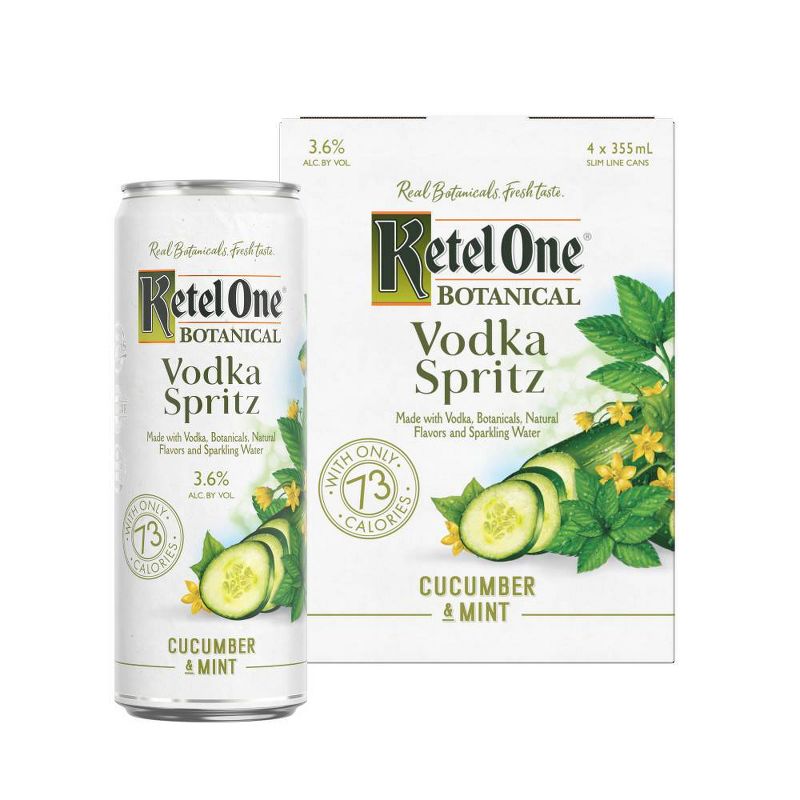 Ketel One Botanical Cucumber & Mint Vodka Spritz - 4pk/355ml Cans