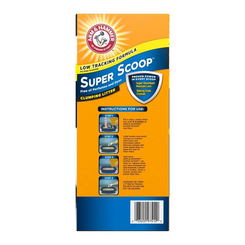 Arm & Hammer Fragrance Free Super Scoop Clumping Litter - 29lbs