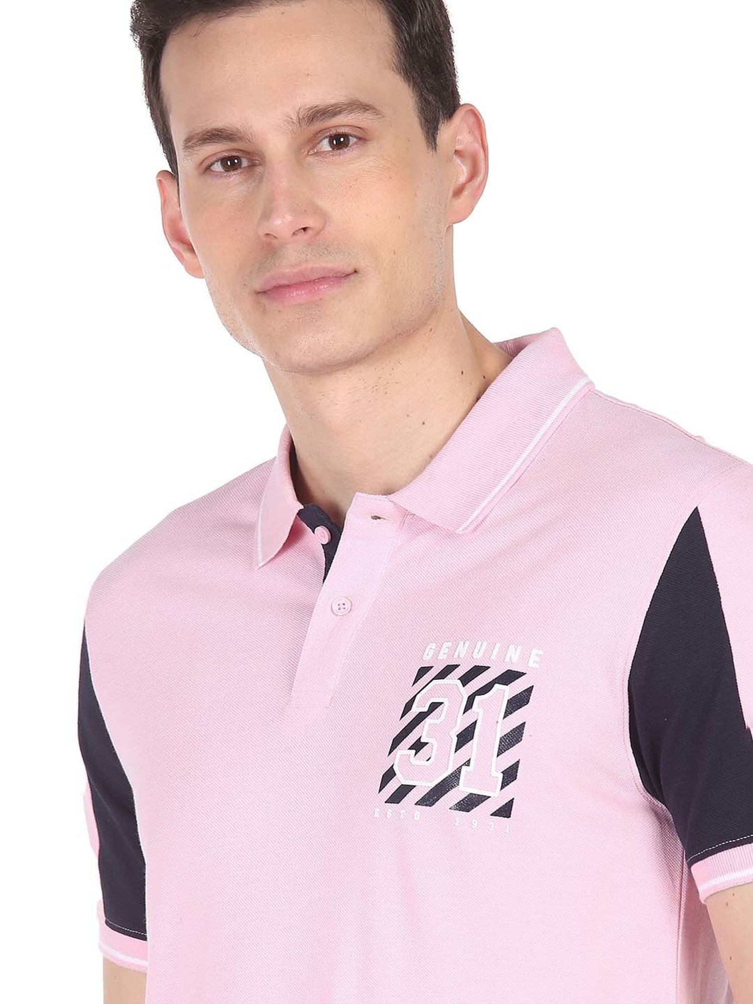 AD by Arvind Pink Polo T-Shirt