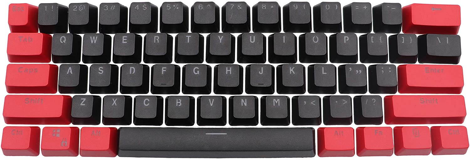 CUUWE 61 PBT Keycaps for 60 Percent Keyboard, Backlit Keycap Set for Mechanical Gaming Keyboard OEM Profile Keycaps with Key Puller for Cherry MX Switches GH60/RK61/GK61/Annie pro 2
