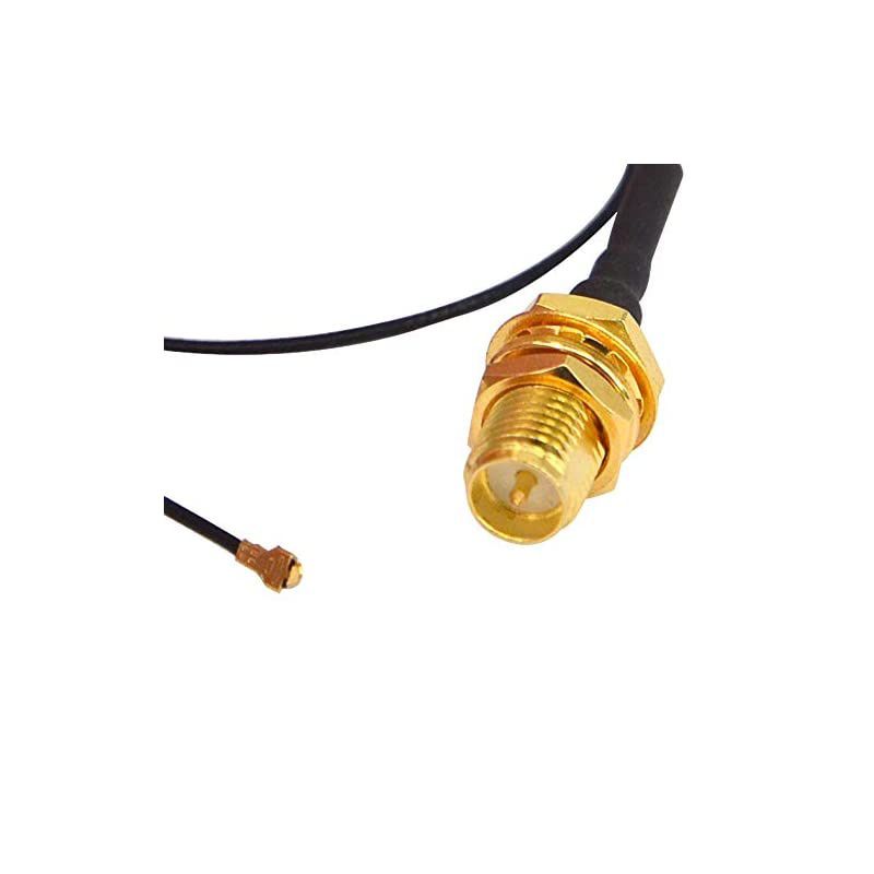 to SMA M.2 NGFF IPX IPEX MHF4 to RP SMA Female (Male pin) RF Pigtail WiFi Antenna Extension Cable 0.81mm for PCI WiFi Card Wireless Router M.2 Cards Pack of 2 (19.6 inch (50 cm))
