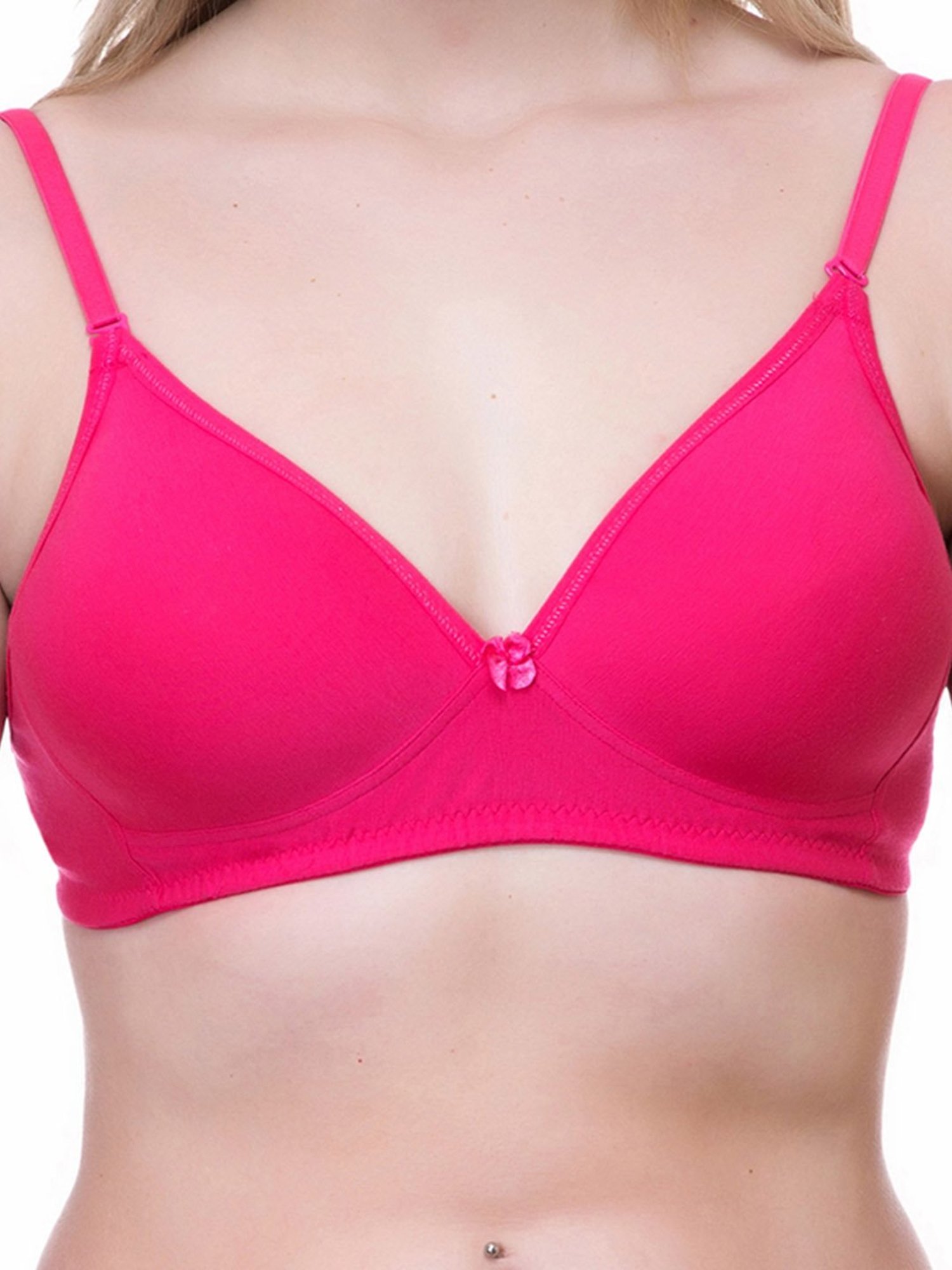 Lady Lyka Multicolor Non Wired Padded T-Shirt Bra (Pack Of 2)