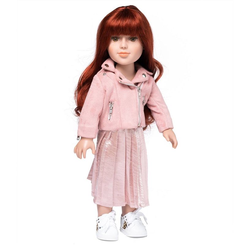 I'M A GIRLY Light Pink Faux Suede Jacket Outfit - Fits I'M A GIRLY 18" Fashion Doll