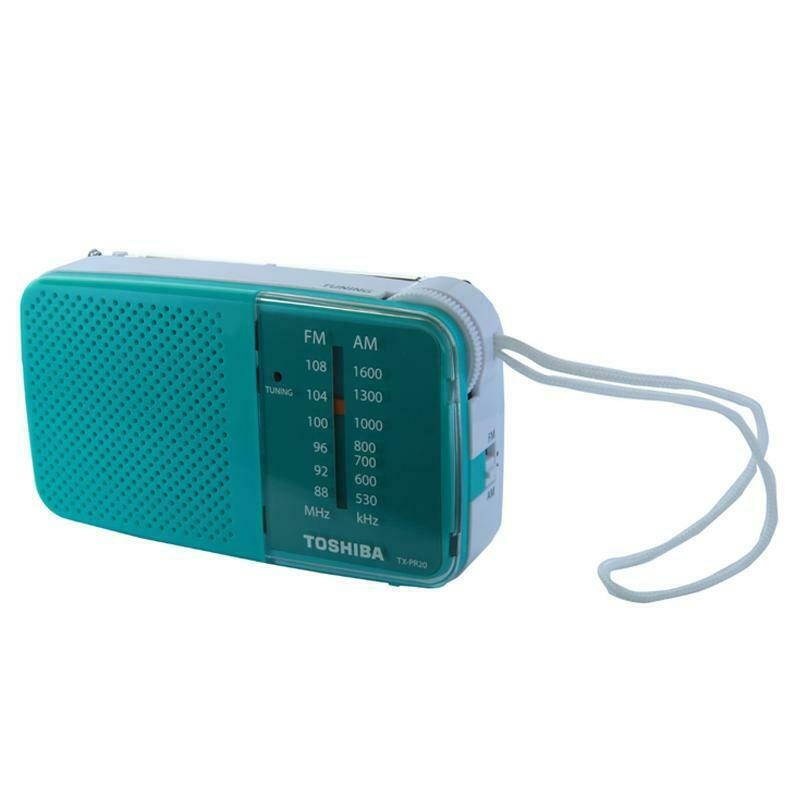 Toshiba TX-PR20 Green AM/FM Pocket Portable Battery Operated Radio Tuning
