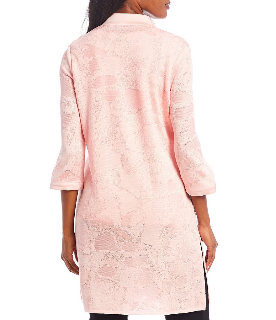 Kasper Snap Front One Button Notch Crepe Jacket