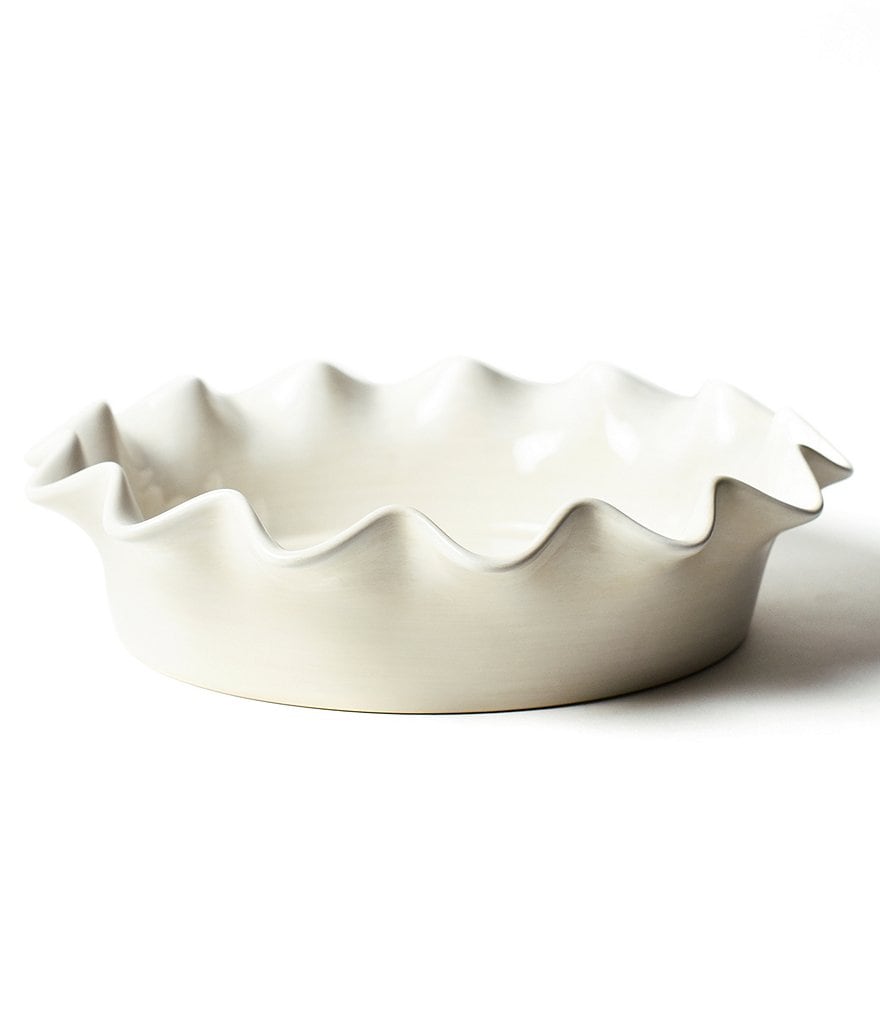 Coton Colors Signature White Ruffle Pie Dish