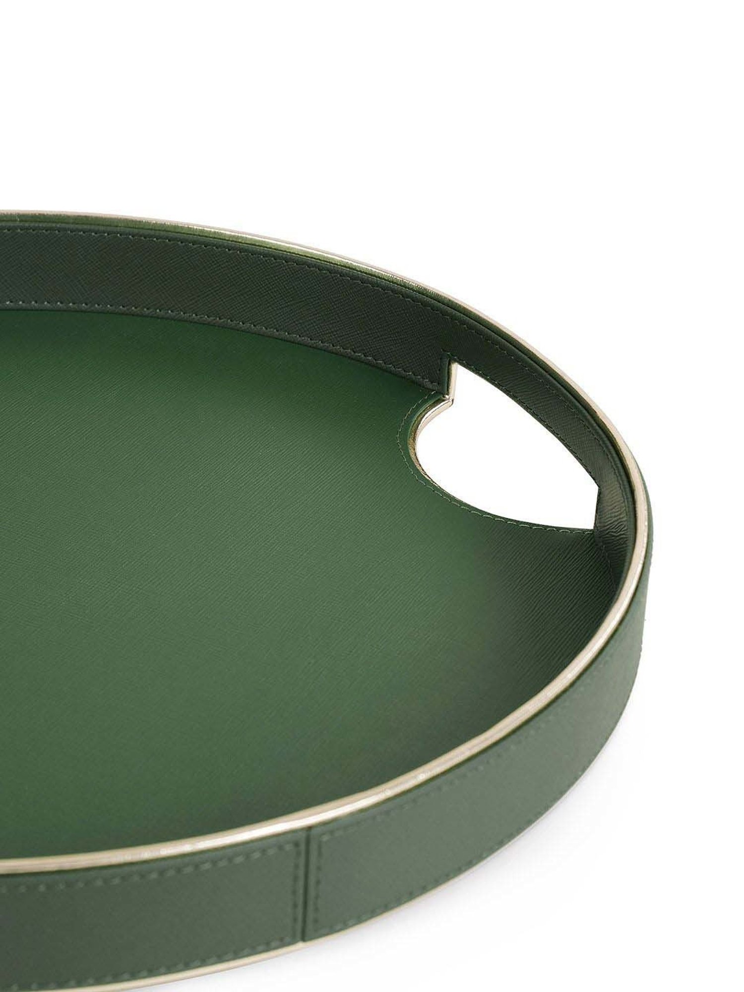 Pure Home and Living Green Mdf Large Round Tray