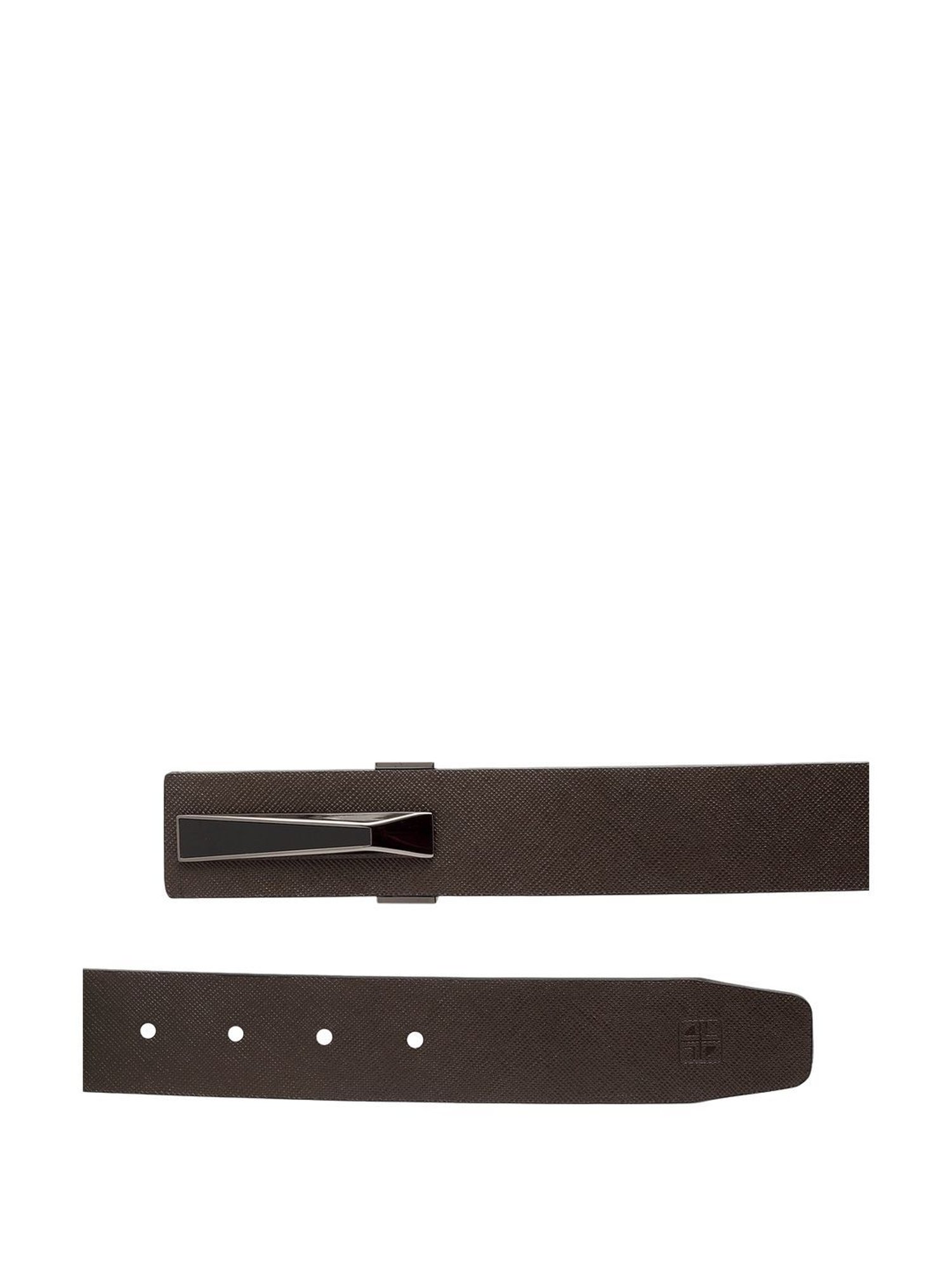 Carlton London Brown Leather Waist Belt For Men